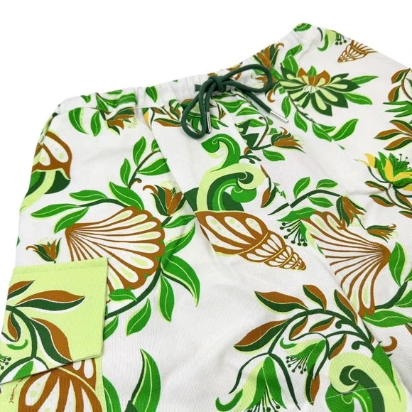 NWT Farm Rio Tie Front Cargo Shorts Pleated Tropical Sz XS Anthropologie $158 - Picture 11 of 14